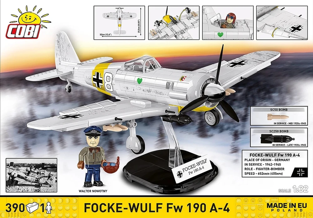 Cobi Konstruktoriaus kaladėlės Focke-Wulf FW 190 A-4