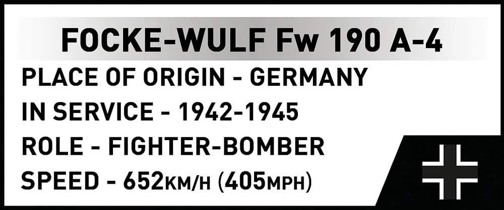 Cobi Konstruktoriaus kaladėlės Focke-Wulf FW 190 A-4