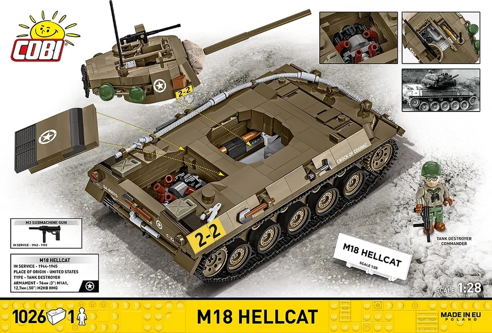 Cobi Konstruktoriai M18 Hellcat 1026 kaladėlių