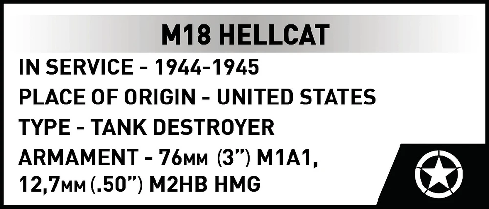 Cobi Konstruktoriai M18 Hellcat 1026 kaladėlių