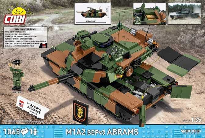 Cobi Klocki M1a2 sepv3 abrams plytos 1065 plytos