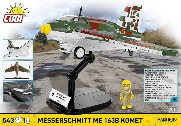 Cobi Klocki Messerschmitt Me 163B Komet 543 dalys