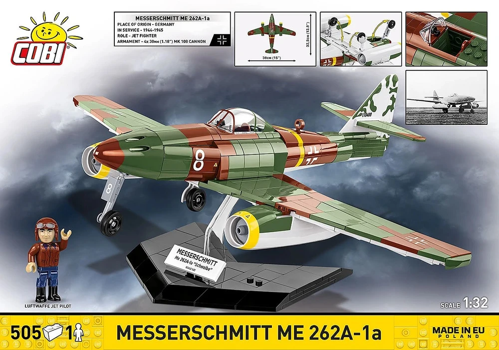 Cobi Klocki messerschmitt me-262-1a 505 klocków
