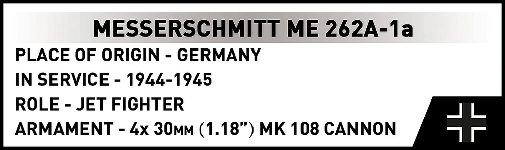 Cobi Klocki messerschmitt me-262-1a 505 klocków
