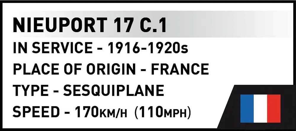 Cobi Klocki Nieuport 17 C.1 277 klocków
