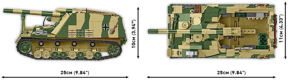 Cobi Klocki Panzehaubitze hummel blokeliai 1118 blokelių