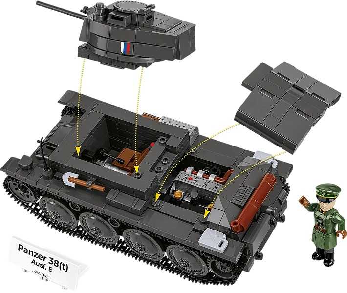 Cobi Klocki Panzer 38 lt vz.38 blokai 690 vienetų