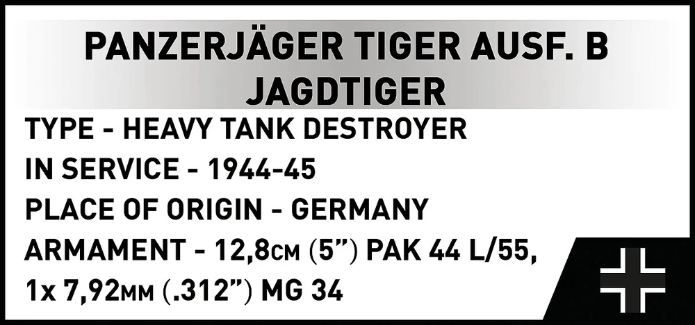 Cobi Klocki panzerjager tiger ausf.b 1371 elementy