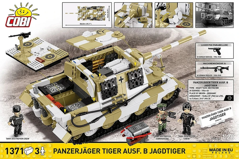 Cobi Klocki panzerjager tiger ausf.b 1371 elementy