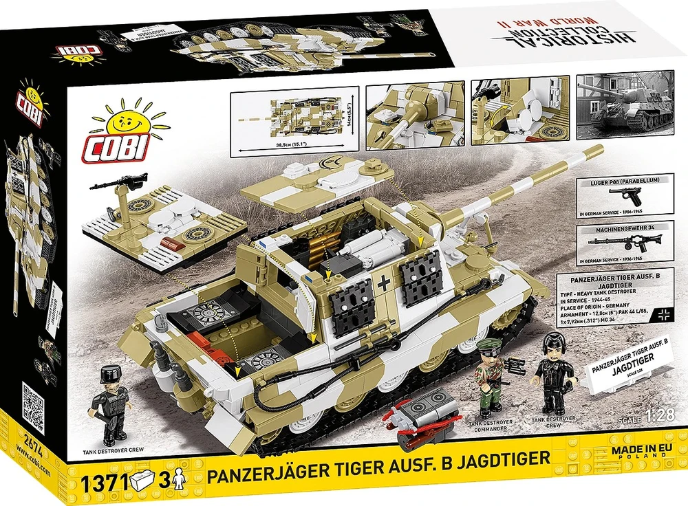 Cobi Klocki panzerjager tiger ausf.b 1371 elementy