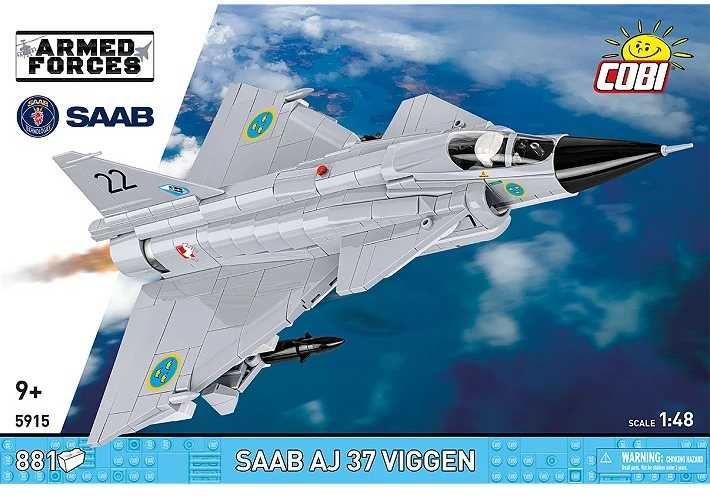 Cobi Klocki Saab aj 37 viggen blokeliai 881 vnt