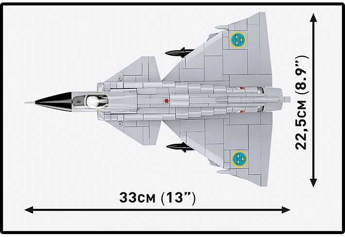 Cobi Klocki Saab aj 37 viggen blokeliai 881 vnt