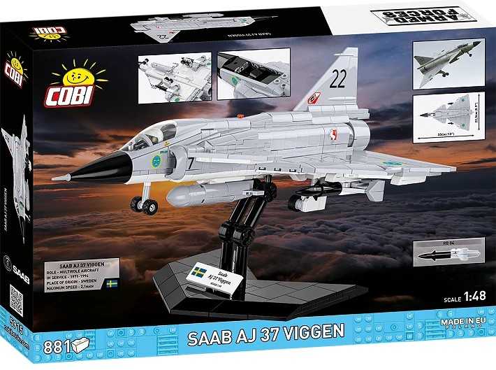 Cobi Klocki Saab aj 37 viggen blokeliai 881 vnt