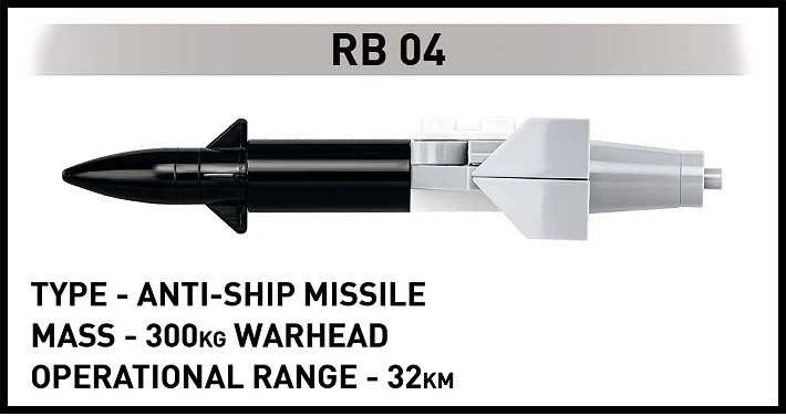 Cobi Klocki Saab aj 37 viggen blokeliai 881 vnt