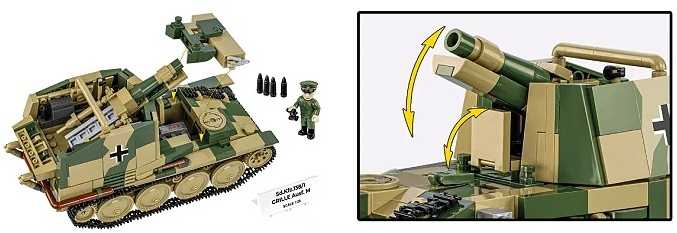 Cobi Klocki Sd.kfz.138/1 grotelių blokeliai 720 vnt