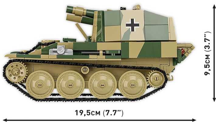 Cobi Klocki Sd.kfz.138/1 grotelių blokeliai 720 vnt
