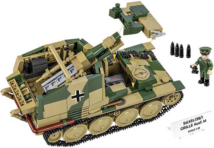 Cobi Klocki Sd.kfz.138/1 grotelių blokeliai 720 vnt
