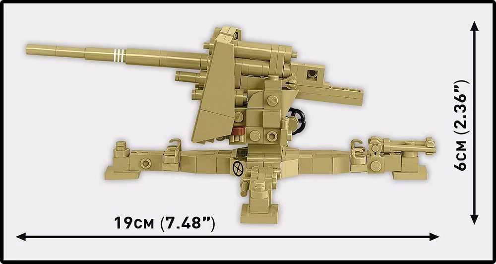 Cobi Klocki Sd.kfz.8 vilkimo blokai 8,8 cm priešlėktuvinės gynybos 36, 975 vienetai
