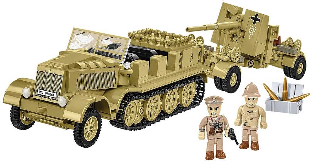 Cobi Klocki Sd.kfz.8 vilkimo blokai 8,8 cm priešlėktuvinės gynybos 36, 975 vienetai