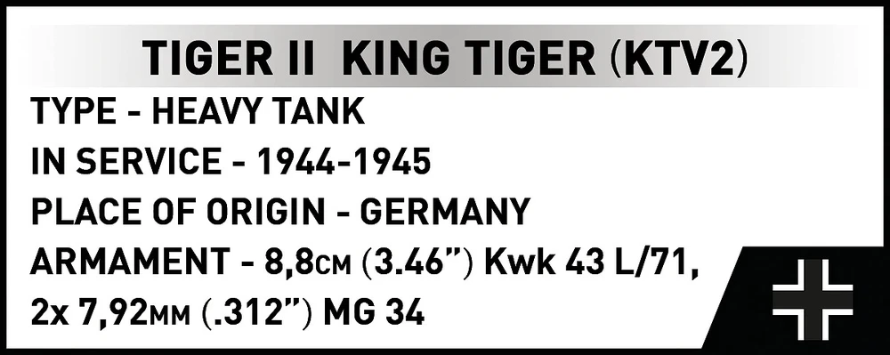 Cobi Modelis Tiger II – King Tiger KTV2