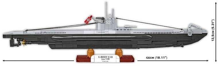 Cobi Klocki Povandeninio laivo U-52 konstrukciniai kaladėlės, 474 dalys