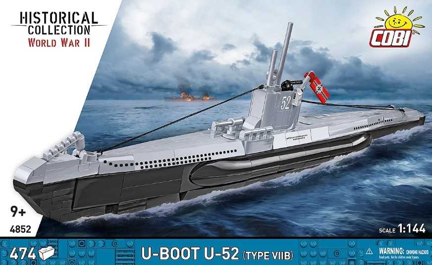 Cobi Klocki Povandeninio laivo U-52 konstrukciniai kaladėlės, 474 dalys