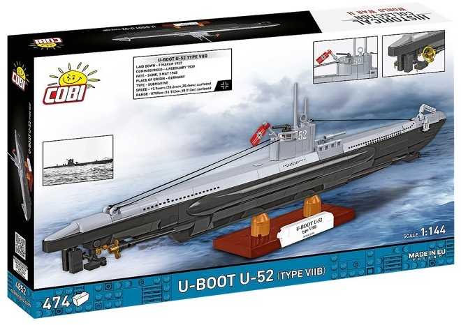 Cobi Klocki Povandeninio laivo U-52 konstrukciniai kaladėlės, 474 dalys