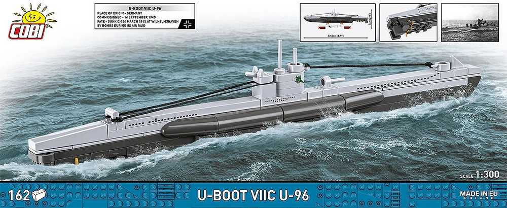 Cobi Klocki Povandeninis laivas VIIC U-96 blokuoja 162 blokus