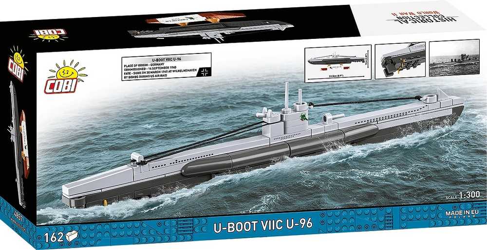 Cobi Klocki Povandeninis laivas VIIC U-96 blokuoja 162 blokus