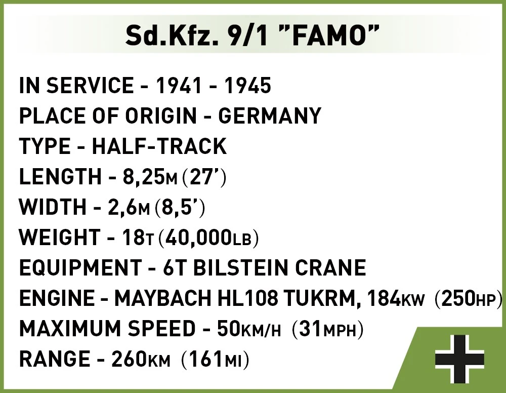 Cobi sd.kfz. 9/1 garsus