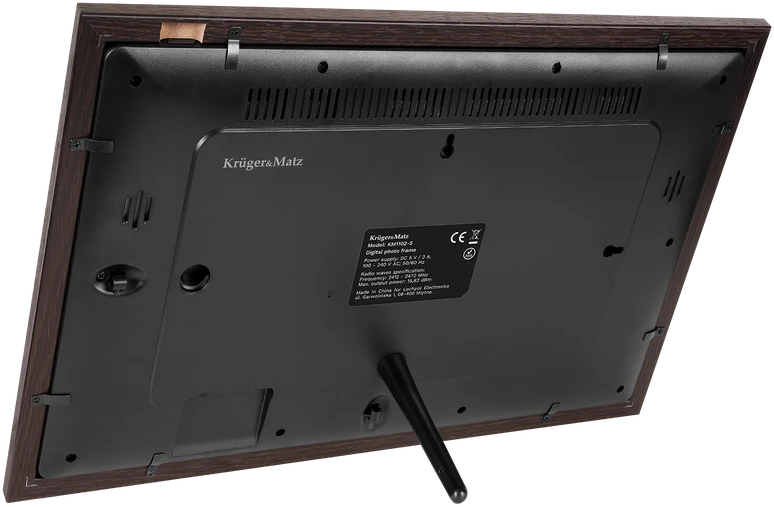 Kruger & Matz skaitmeninis nuotraukų rėmelis FRAMEO Wi-Fi 15" medinis rėmelis