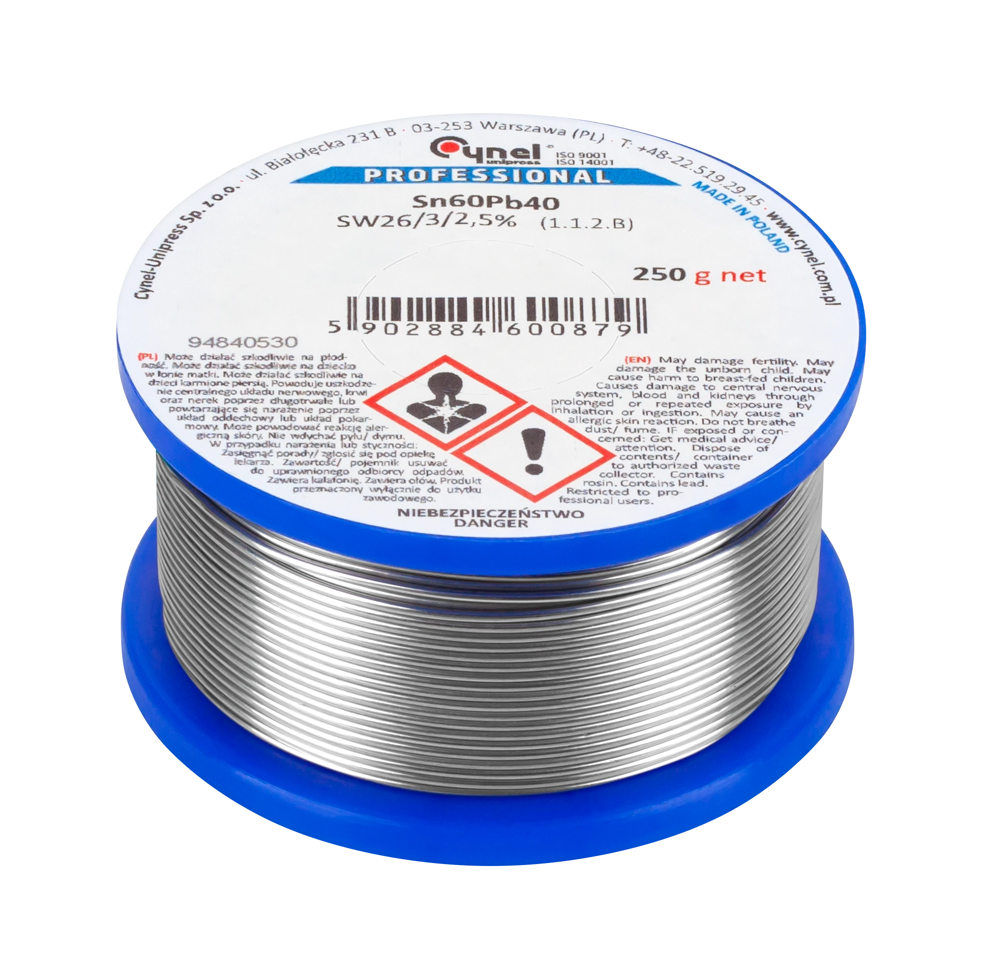 Cynel Lydmetalis 0.50mm 250g Sn60Pb40
