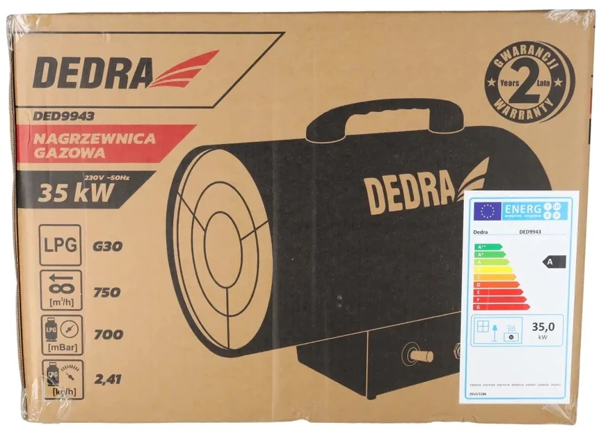 Dedra 30 kW dujinis šildytuvas