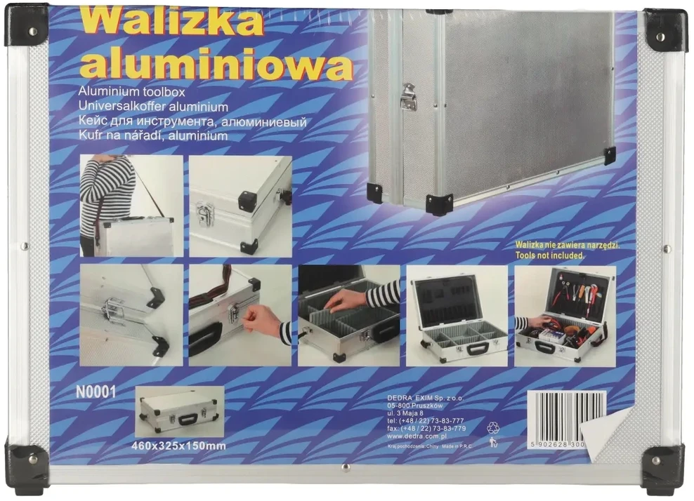 Dedra Dee irankiams aliuminine 460x325x150mm sidabrine