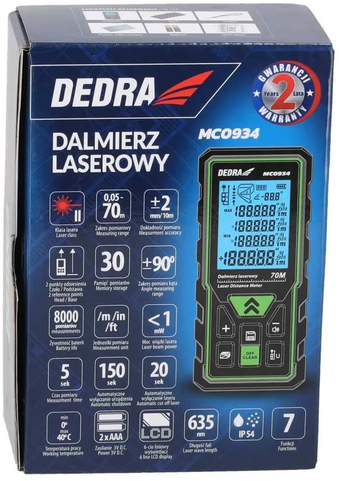 Dedra Lazerinis tolimatis 70m