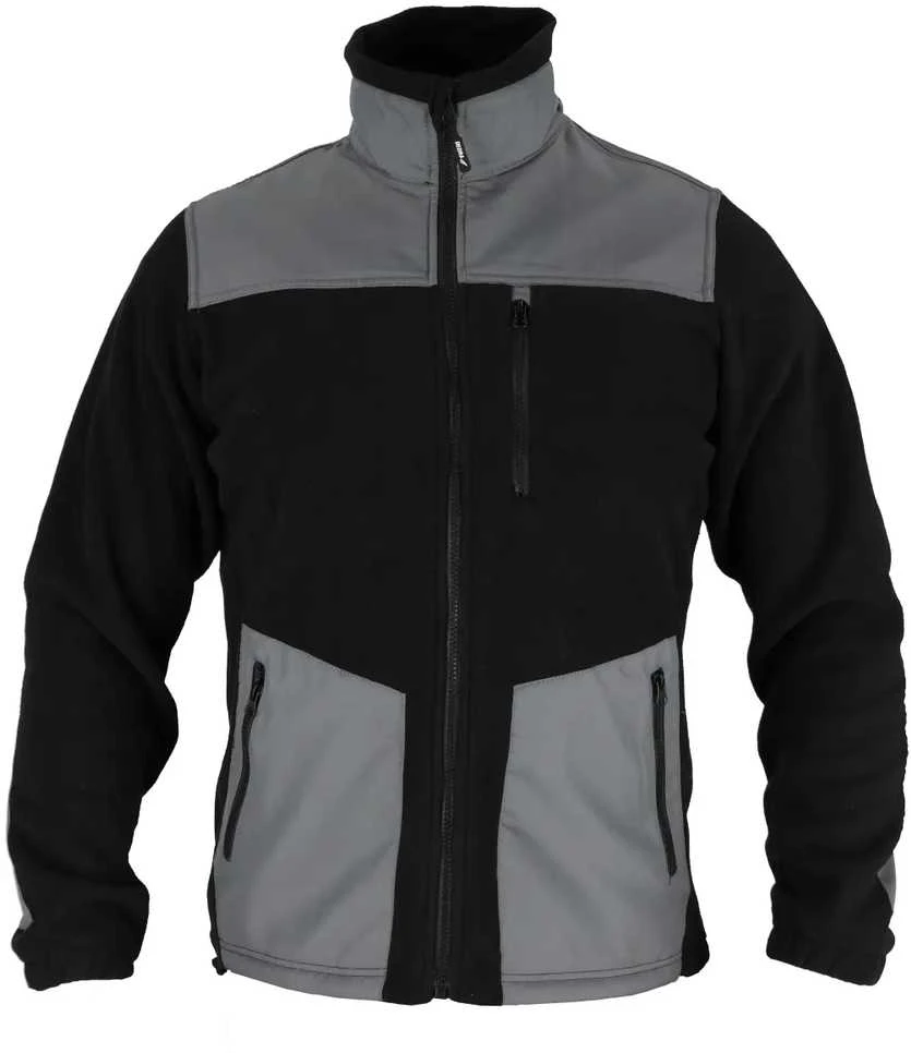 Dedra Bluza, Flisinis džemperis su įdėklais, 280 g/m2, XXXL dydis, juodas ir pilkas