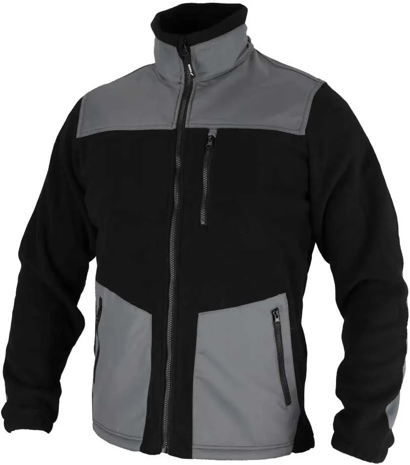 Dedra Bluza, Flisinis džemperis su įdėklais, 280 g/m2, XL dydis, juodas ir pilkas