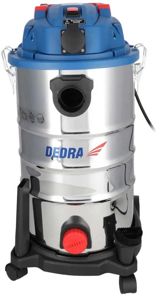 Dedra Dulkių siurblys Dirbtuvių dulkių siurblys su kratytuvu, 1600 W, 30 l teleskopinis vamzdis