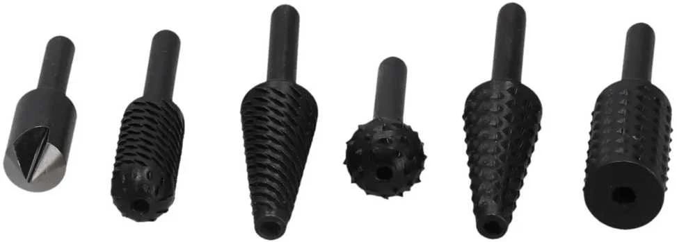Dedra Frezy Metalo ir medžio pjaustyklės su kotu, 6 dalių rinkinys, 6 mm kotas