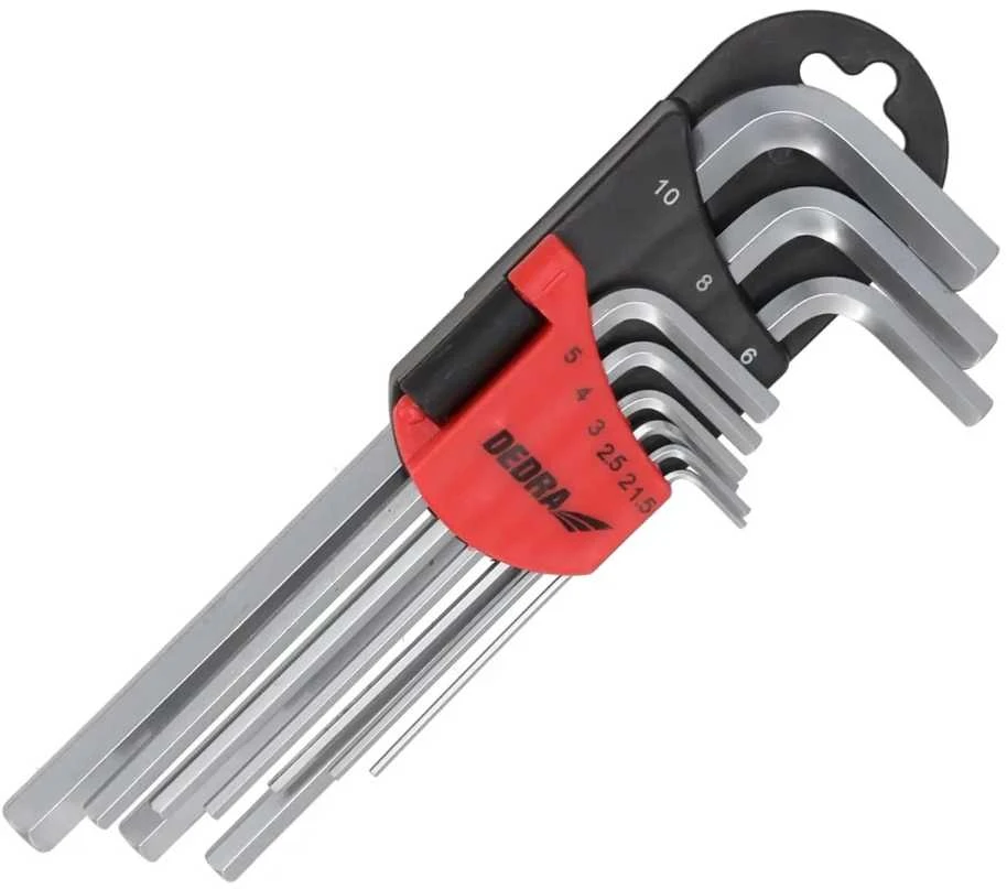 Dedra eiabriauniai raktai ilgi 1510mm rinkinys 9vnt CRV