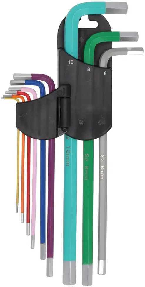 Dedra eiakampiai raktai ilgi spalva 1510mm rinkinys 9vntS2
