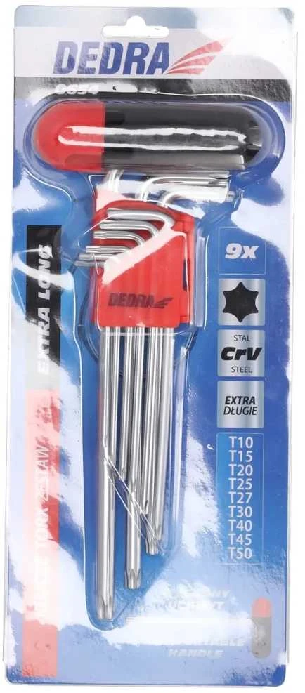 Šešiakampių raktų rink. Torx Dedra 0654