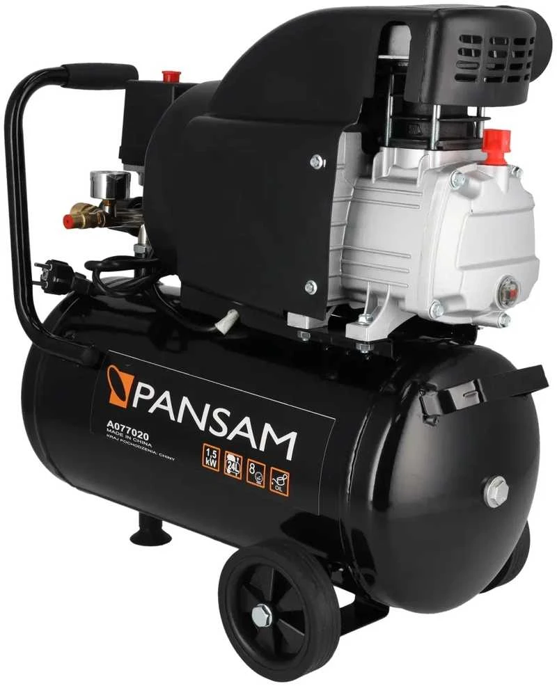 Oro kompresorius 15 KW 8 bar 412lmin resiverio tal 24L 2 slegio manometr 2 greito jungimo movai