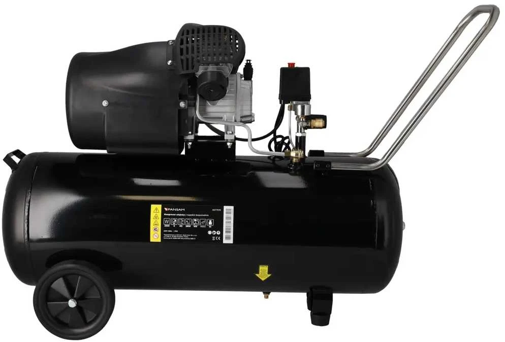 Oro kompresorius 23kW 8 bar 2 cil 412lmin resiverio tal 100L 2 slegio manometr 2 greito jungimo movai