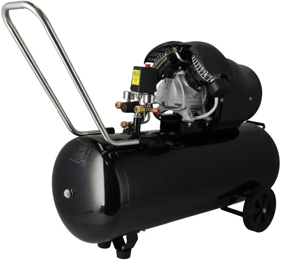 Oro kompresorius 23kW 8 bar 2 cil 412lmin resiverio tal 100L 2 slegio manometr 2 greito jungimo movai