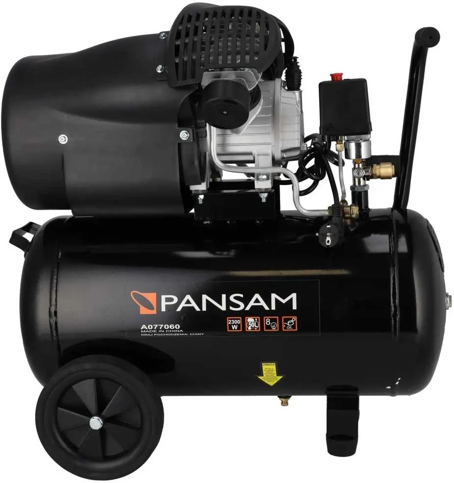 Pansam Oro kompresorius 22 KW 8 bar 2 cil 412lmin resiverio tal 50L 2 slegio manometr 2 greito jungimo movai