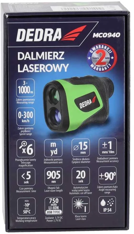 Dedra Lazerinis tolimatis 1000m monokulinis