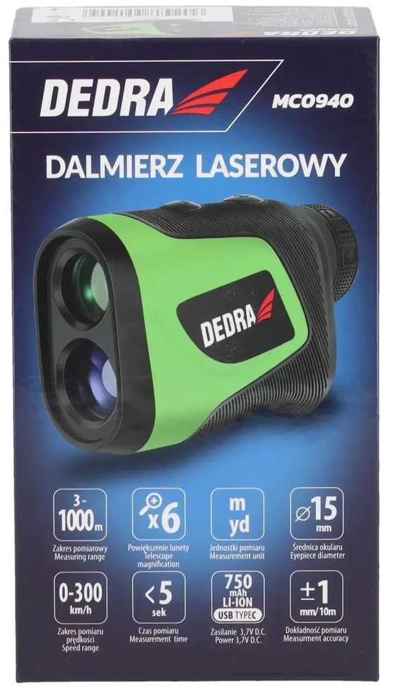 Dedra Lazerinis tolimatis 1000m monokulinis