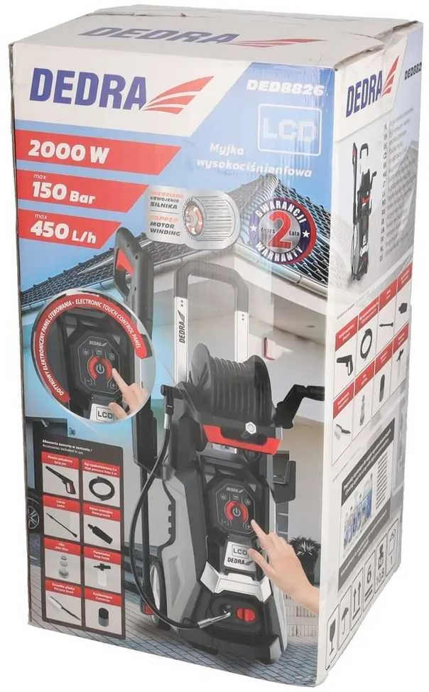 Dedra Aukšto slėgio plovykla su LCD DED8826, 1400- 2000W