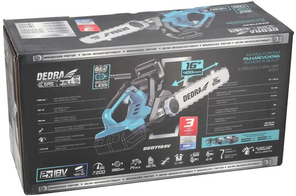 Dedra Piła Grandininis pjūklas 16" 2x18v
